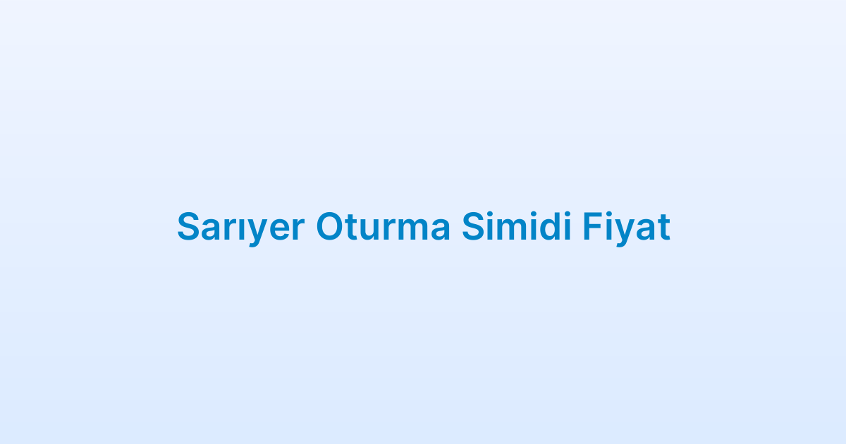Sarıyer Oturma Simidi Fiyat