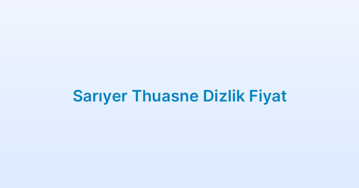 Sarıyer Thuasne Dizlik Fiyat